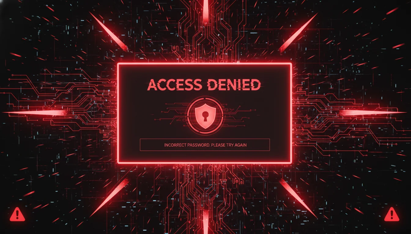 Hình ảnh lỗi màu đỏ access denied