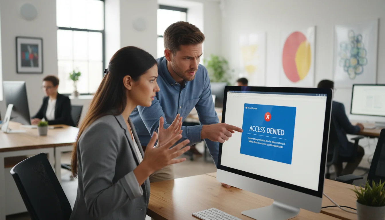 hai người đang tranh cãi nhau vì access denied