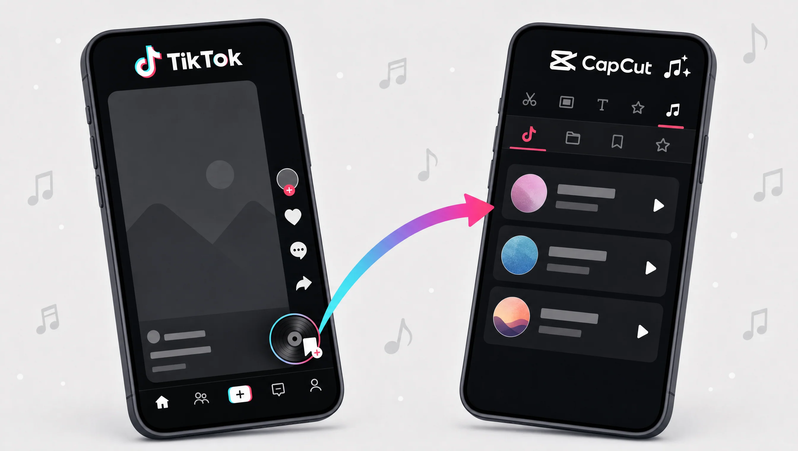 Lưu nhạc trending từ TikTok rồi đồng bộ sang CapCut Mobile