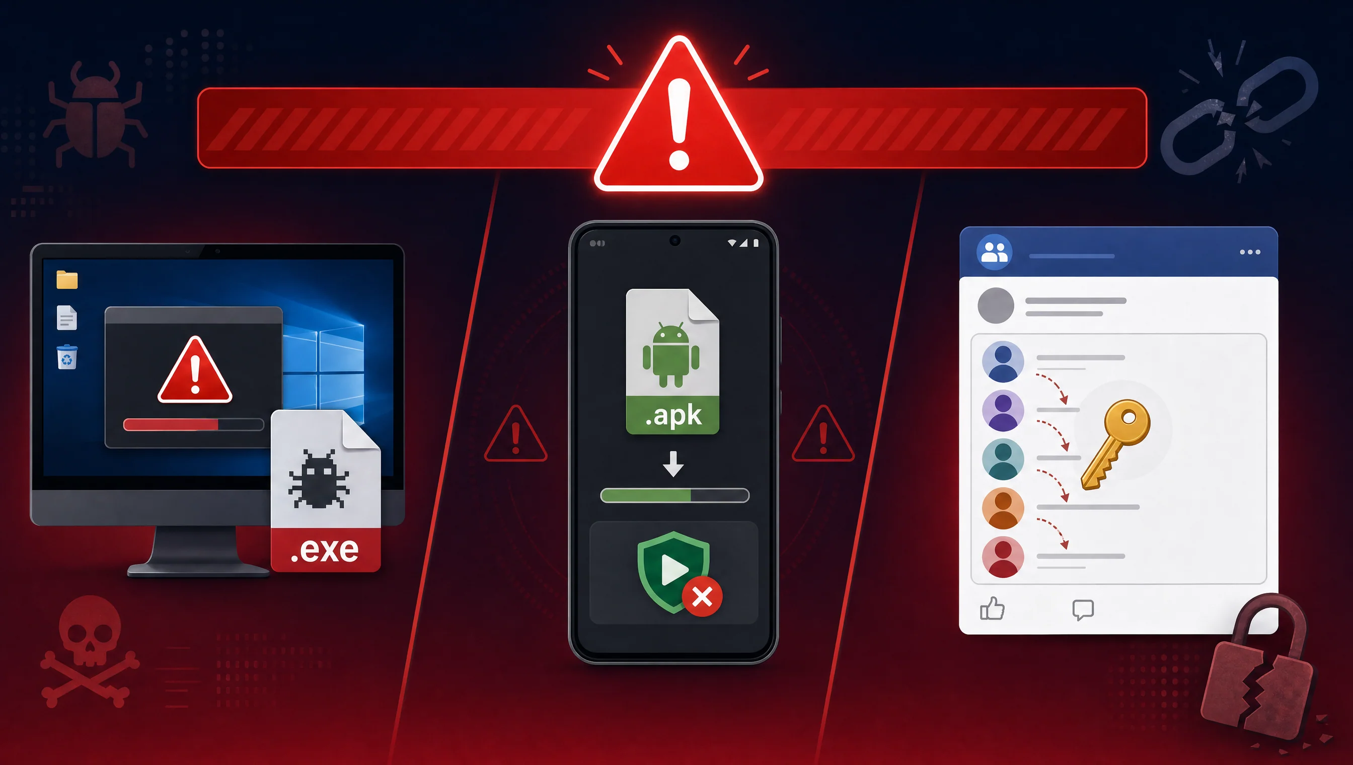 3 anti-pattern khi tải Canva miễn phí: Pro Crack, Mod APK, tài khoản chia chung trên Facebook