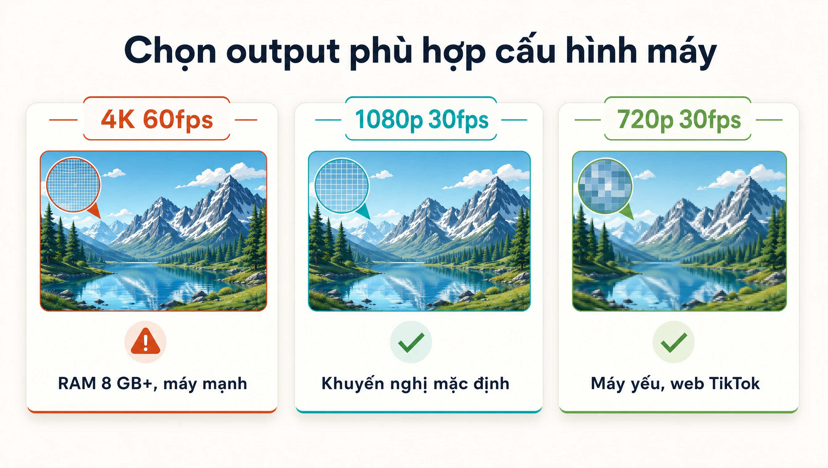 Output resolution quá cao