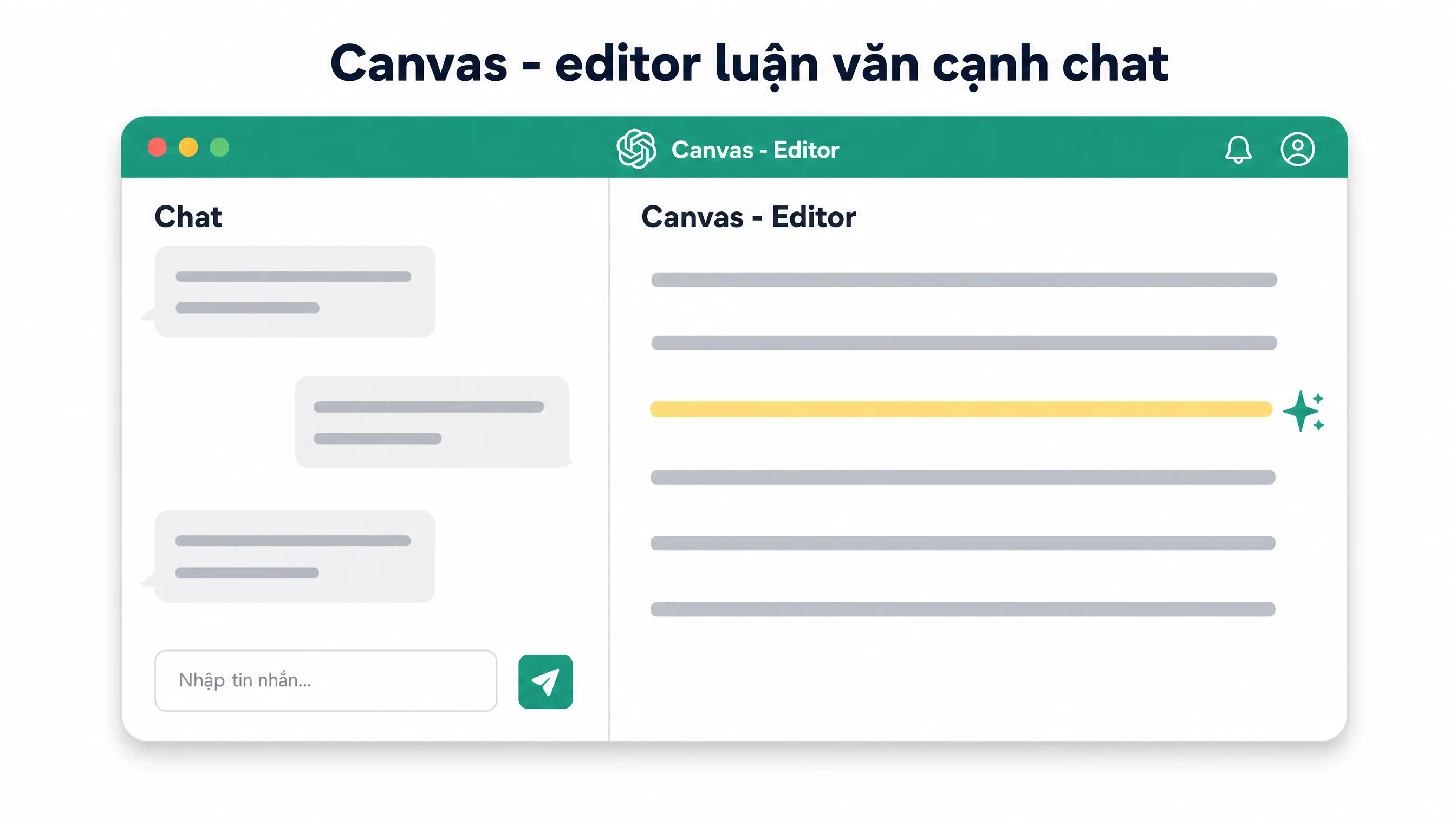 Canvas editor ChatGPT Plus cho sinh viên: side-panel revise luận văn inline, highlight đoạn cần sửa, AI suggest chỉnh ngay trong document