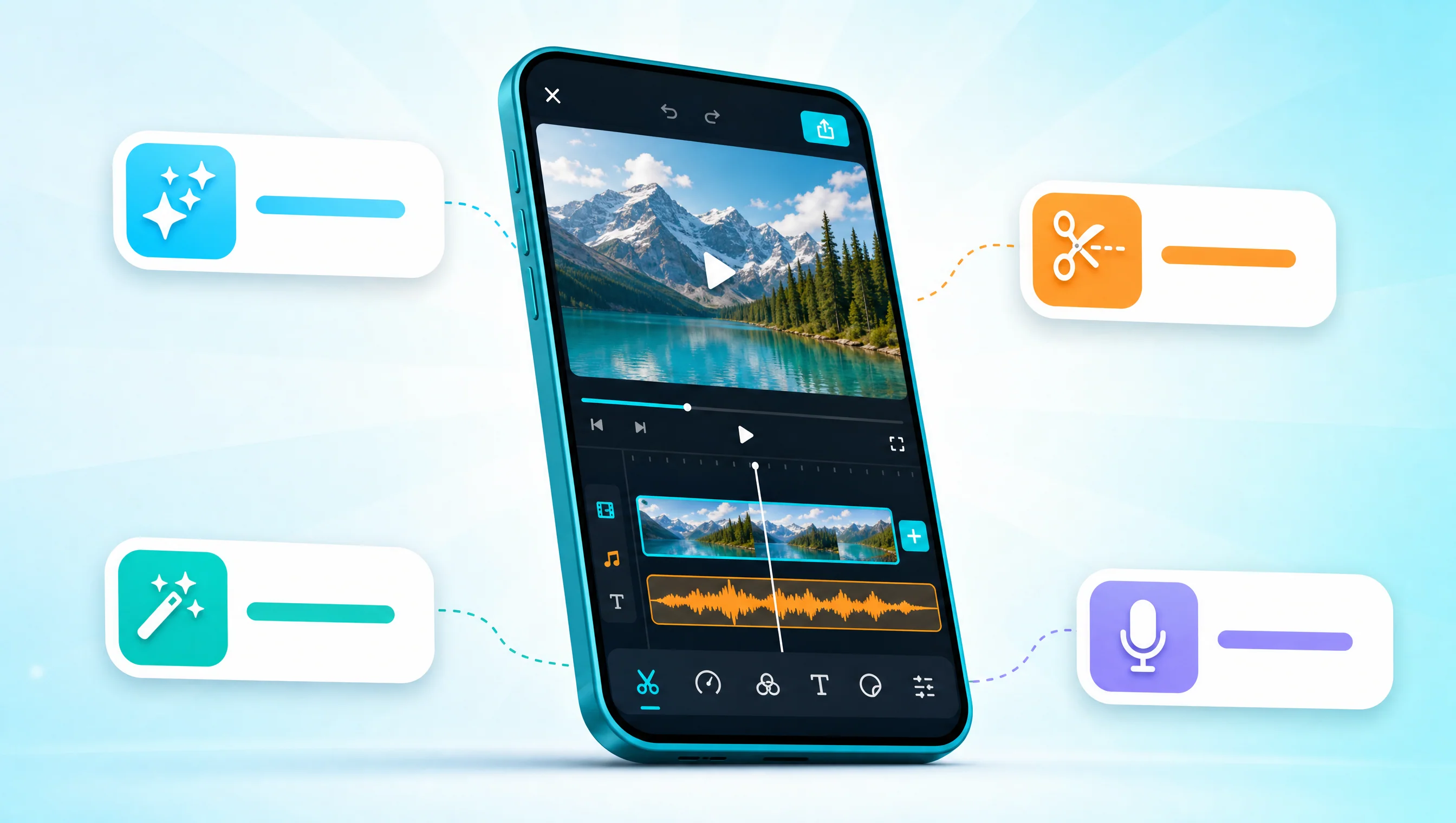 CapCut Pro mobile, 4 tính năng AI nổi bật: Magic Tools, Auto Cut, Remove Background, AI Subtitle