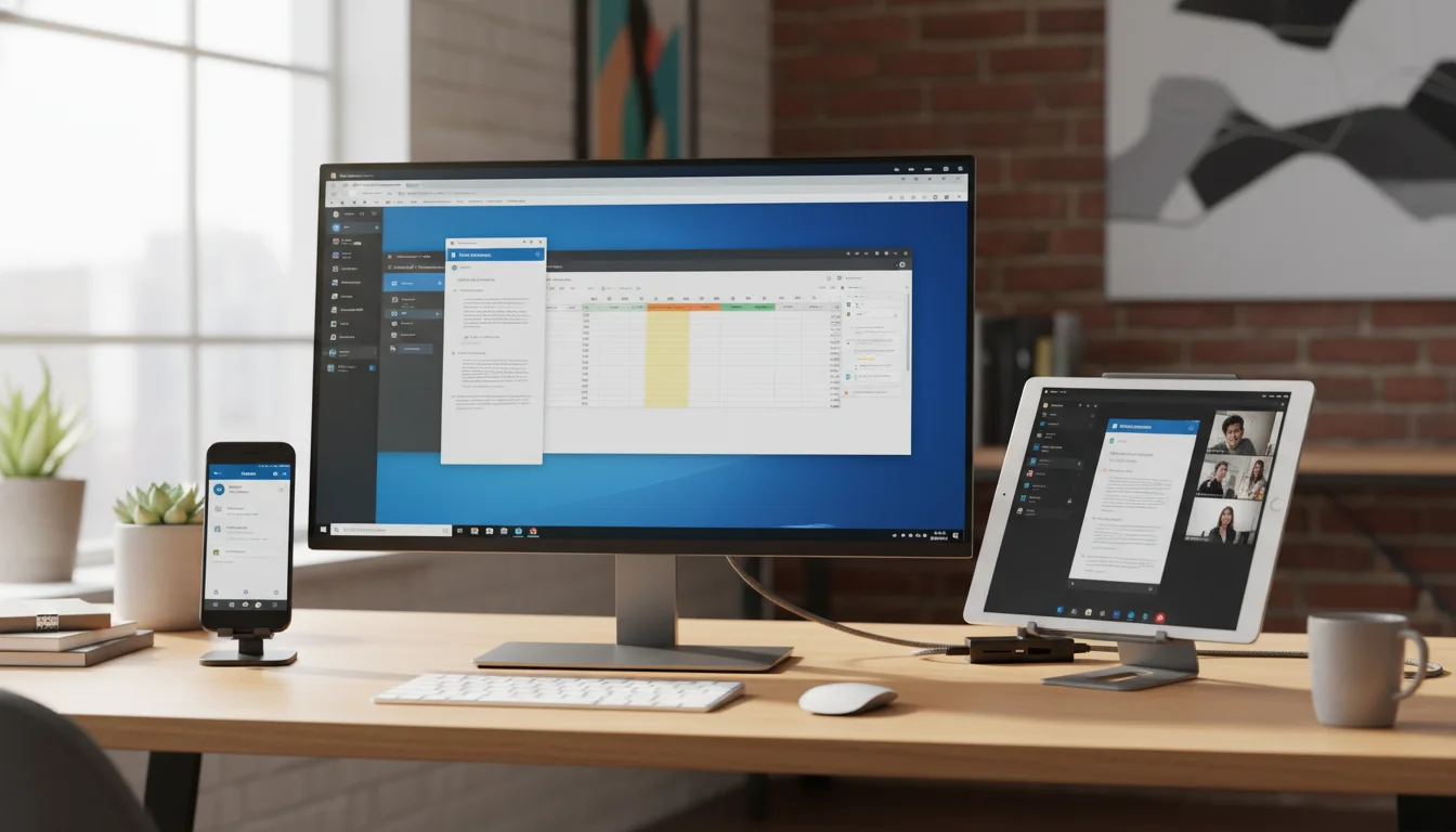 Microsoft 365đang chạy trên các thiết bị khác nhau